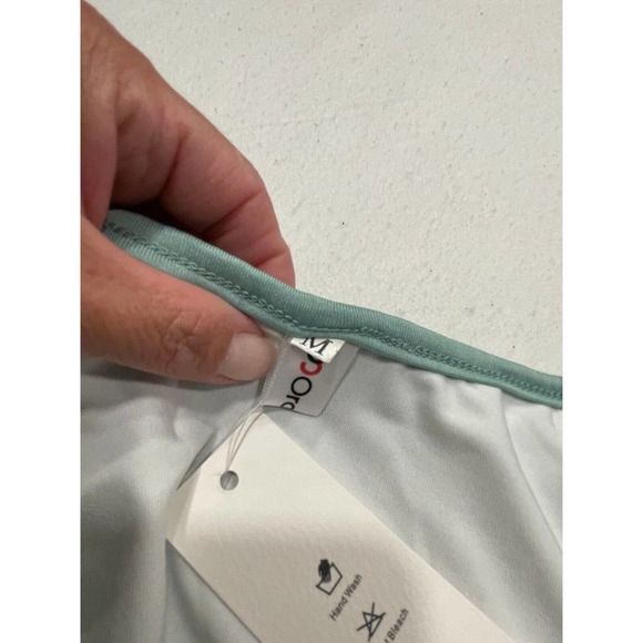 OC Order Plus Size M Double Layer Layered Tank Dress White Green Sleeveless NWT - Picture 4 of 7